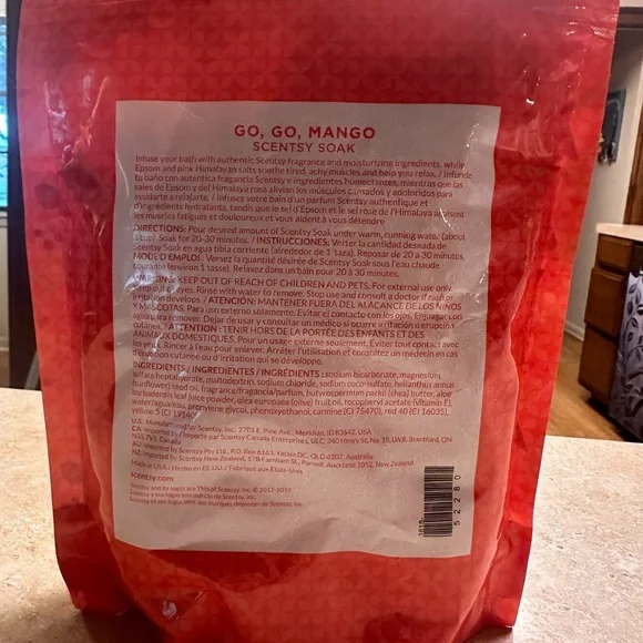 Scentsy Go, Go, Mango Bath Soak - Picture 2 of 2